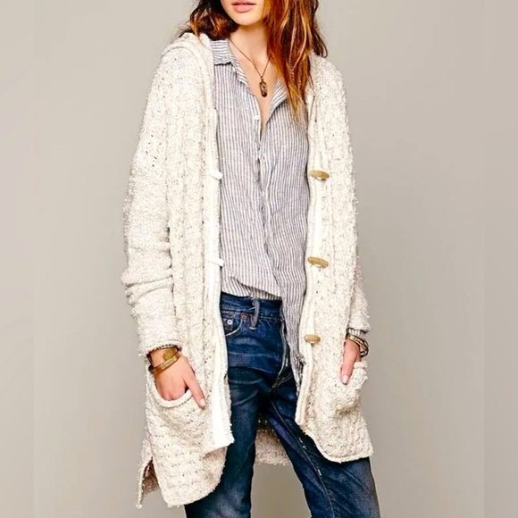 Free People Turn Up The Sun Toggle Sweater Coat, size XP - Picture 1 of 10